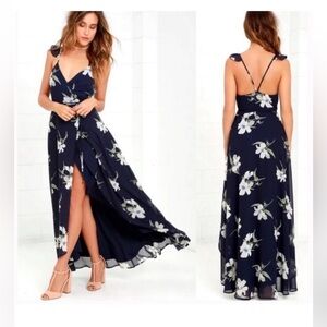 Lulus All Mine Wrap Maxi Dress